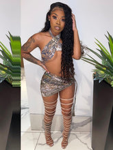 Load image into Gallery viewer, Bussdown Camo Wrap-Around Skirt Set

