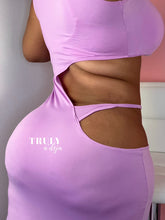 Load image into Gallery viewer, Purple Rain One Piece Cut Out Sundress
