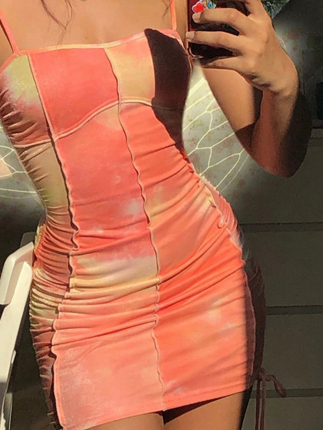 Pretty In Pink Tie Dye Bodycon Dress