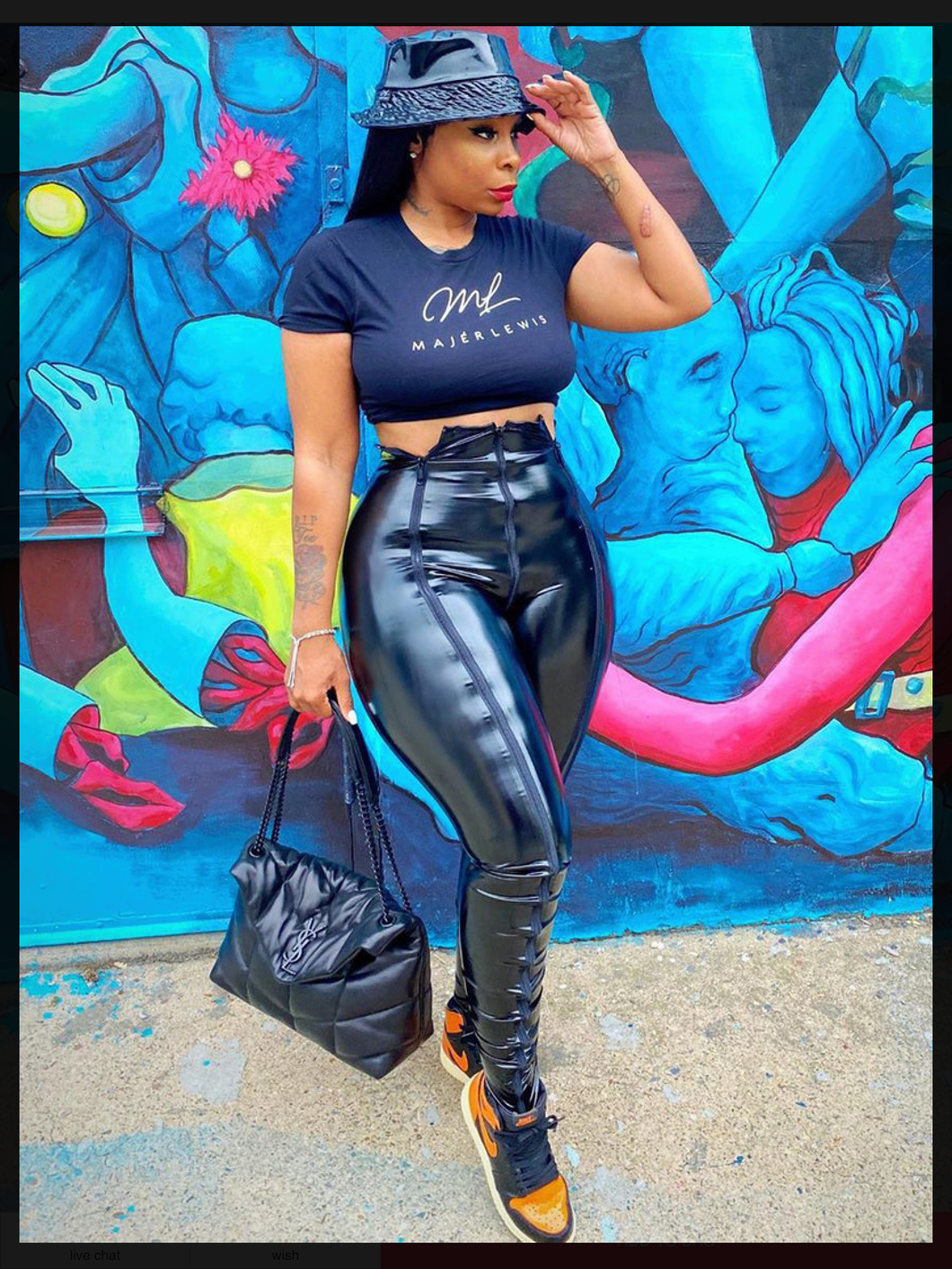 No Losses Zip Up Black Leather Pants