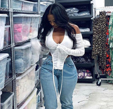 Load image into Gallery viewer, Cold Shoulder Cropped Faux Body Suit
